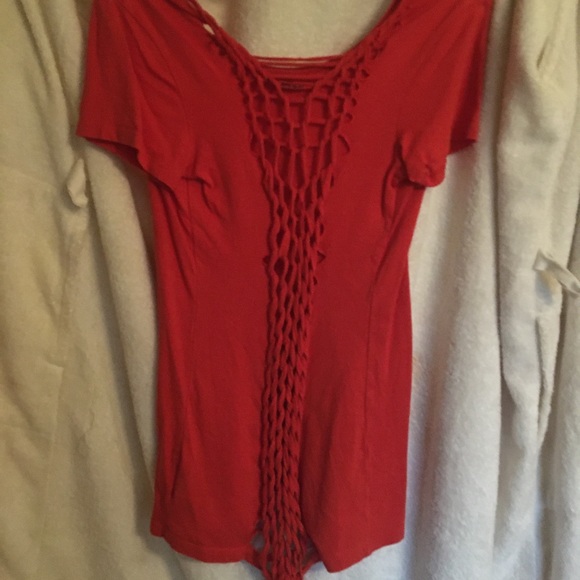 Orange back mesh t shirt - Picture 4 of 4